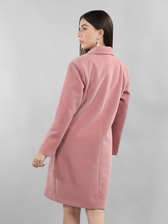 Women Winter Long Overcoat with Wool blend and Comfort fit - Image 4