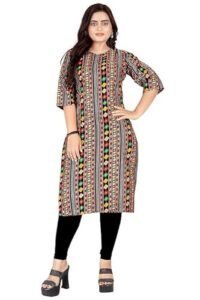 Women's Rayon Viscose Printed Straight Kurta with Pant & Dupatta