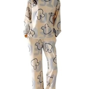 Women’s Cotton Pajama Set with Top & Pants|| Korean Night Suit|| Lightweight Printed Set || Soft & Comfy Sleepwear for Girls & Women || LNS-3-$