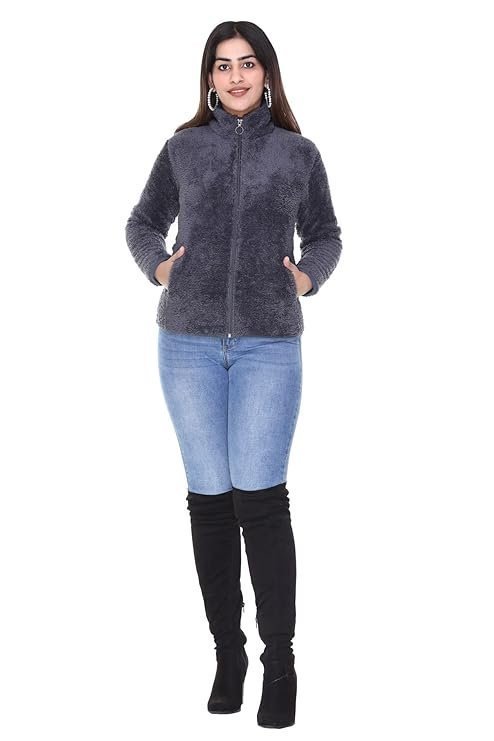 Women's Fur Hooded Neck Sweatshirt