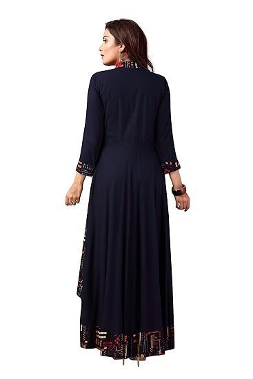 textiles Women Rayon A-Line Long Kurti(M-2082) - Image 3
