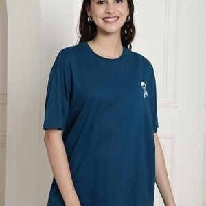 Pure Cotton Oversized Baggy Fit Drop Shoulder Latest Aesthetic & Cool Graphic Printed Half Sleeve Tshirt for Women |Trendy Tees |Casual Loose Korean T-Shirt