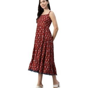 Dress for Women | Two Piece | Off White Printed Dress | Rayon (TKCBL-RY-321-OW-DRA $Parent)