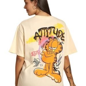 Pure Cotton Oversized Baggy Fit Drop Shoulder Latest Aesthetic & Cool Graphic Printed Half Sleeve Tshirt for Women |Casual Loose Korean T-Shirt