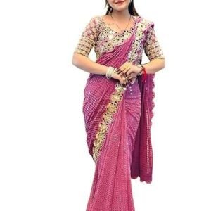 FASHION Women's Woven Cotton Blend Saree With Blouse Piece