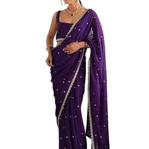 Womens Linen Silk Saree | Saree for Women With Unstitched Blouse | Saree with Blouse Piece | Soft and Skin Friendly