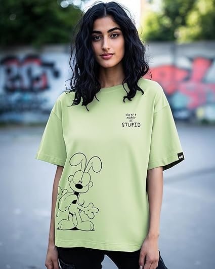 Women's Graphic Oversized Fit T-Shirt - Image 3