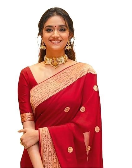 Women's Banarasi Soft Silk Saree Pure Silk with Unstitched Blouse Piece