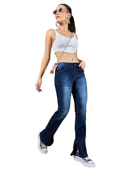 Crudo Women's Bootcut High Rise Regular Stretchable Denim Jeans