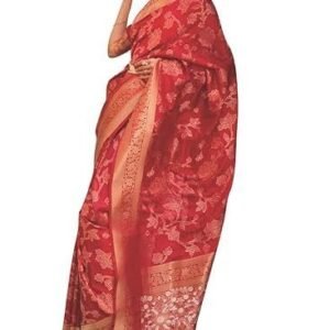 Women's kanjivaram banarasi silk saree Zari Woven for festival Wedding silk with rich pallu Design sarees for women with Unstitched blouse piece