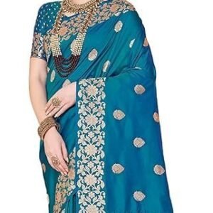 J Enterprise Women's Kanjivaram Art Silk Saree Soft Banarasi Style Sari With Blouse Piece For Wedding (Pari122-51)