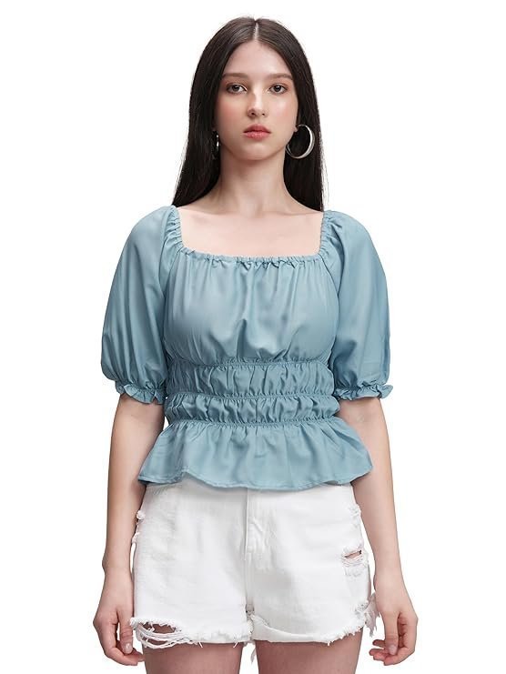 Talkies Women's Solid Regular Fit Shirt