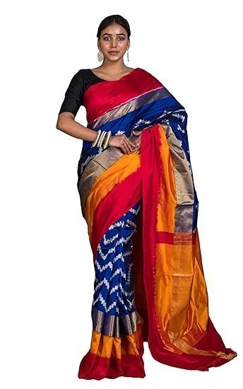 Women's Bishnupuri Katan Silk Meenakari Baluchari Swarnachari Bengal Saree Sea Green