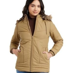Women's 100% Polyester Regular Quilted Jacket