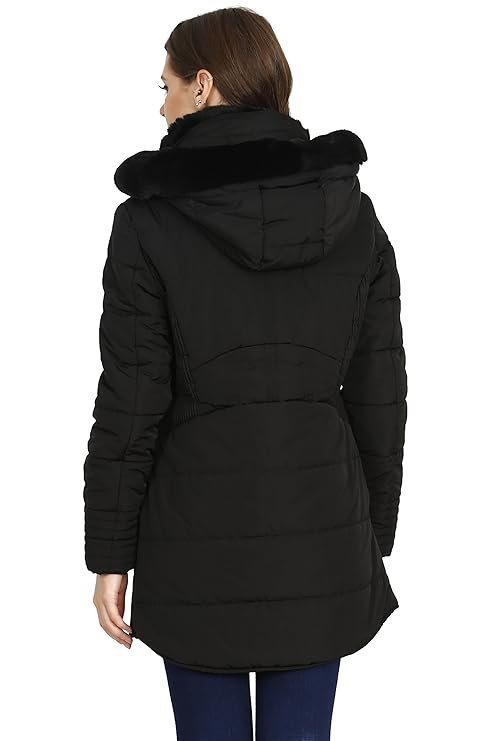 Women's Nylon Jacket Water Proof Full-Sleeved Winter Jacket with Hood for Minus Degree - Image 3