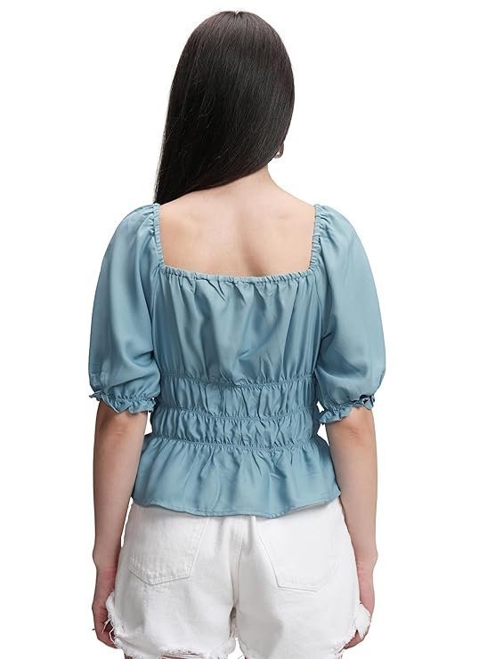 Talkies Women's Solid Regular Fit Shirt - Image 6