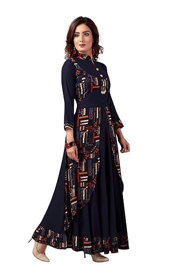 textiles Women Rayon A-Line Long Kurti(M-2082) - Image 5