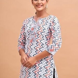 Fashions Jaipuri Cotton Printed Short Kurti for Women
