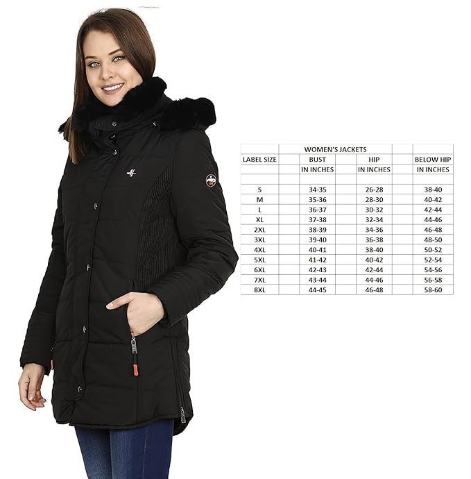 Women's Nylon Jacket Water Proof Full-Sleeved Winter Jacket with Hood for Minus Degree - Image 7
