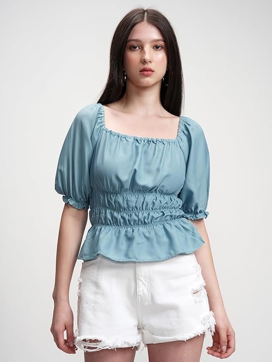 Talkies Women's Solid Regular Fit Shirt - Image 4