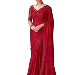 Women's Leriya patola Soft Lichi Silk Banarasi Sarees With Blouse Piece