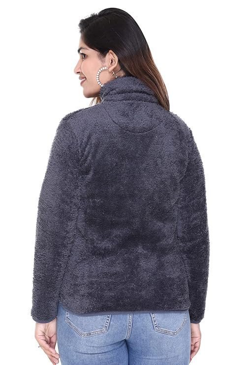 Women's Fur Hooded Neck Sweatshirt - Image 2