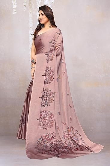 Women's Trendy Banarasi Kanjivaram Navy Color Art Silk Saree with Blouse Material - Image 5