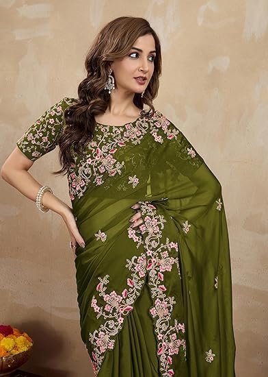Women's Kanjivaram Soft Cotton Linen Silk Saree With Blouse Piece - Image 4