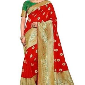 Sarees Women's Woven Pure Soft Kanjivaram Silk Saree Banarasi Style With Blouse Piece for Wedding